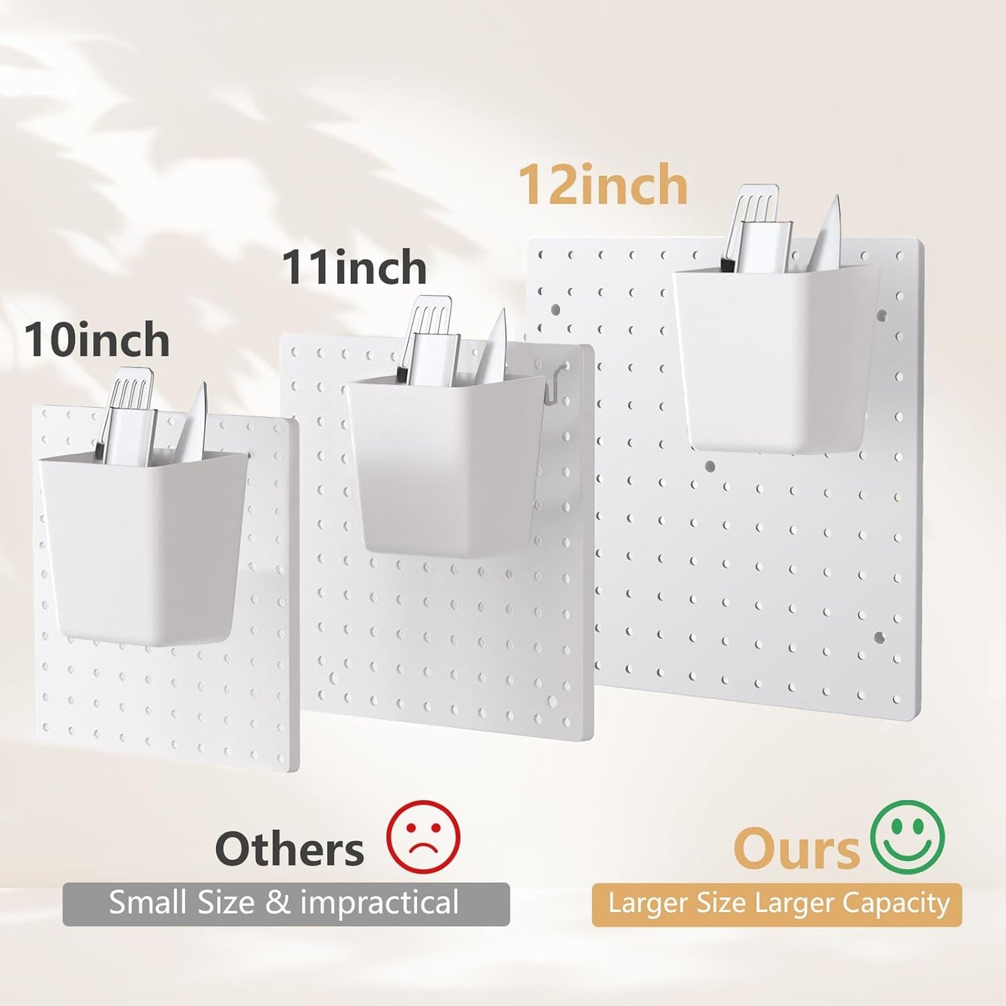 FZK Peg Board,36pcs Pegboard Kit, Includes 4 White Pegboard and Accessories,Plastic Peg Board,with Hooks,Peg Board Wall Organizer for Office, Craft Room